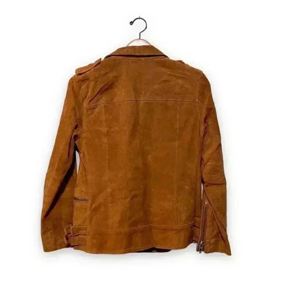 BLANK NYC Suede Leather Moto Jacket in El Dorado Brown Size Small - Picture 5 of 9